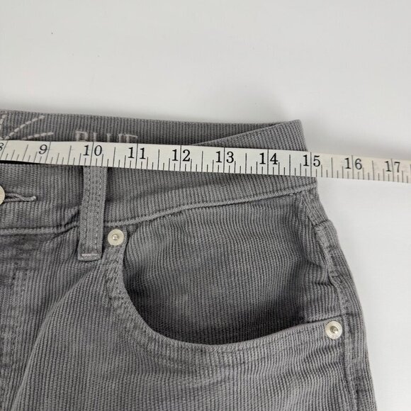 Daily Blue NEW Grey Corduroy Boost Straight Leg Jean Women's Size 27 Button Fly - Picture 10 of 11